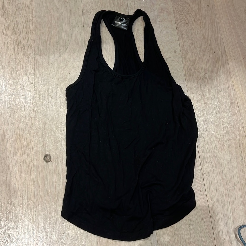 Black razor back tank alphalete